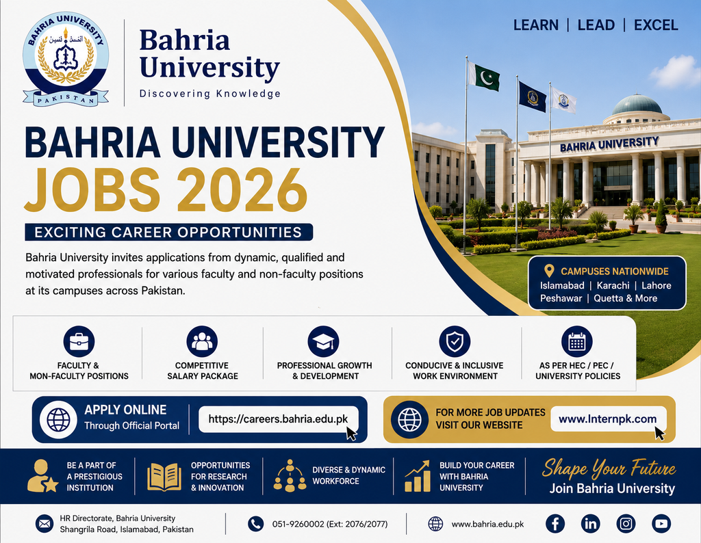 Bahria University Jobs 2026