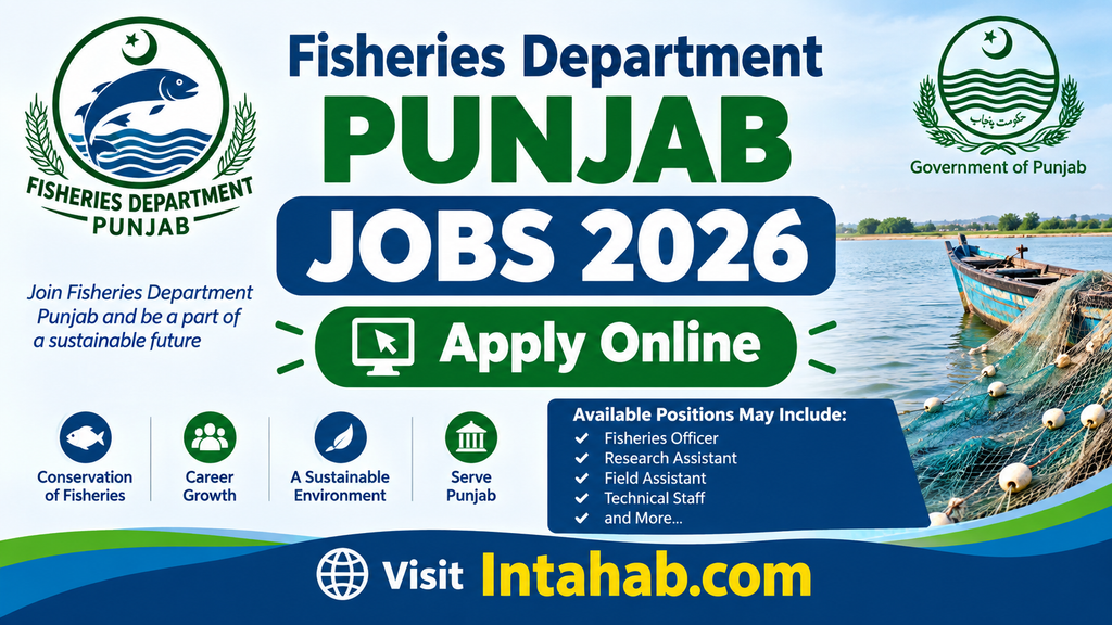 Fisheries Department Punjab Jobs 2026 – Apply Online | Matric Pass Students
